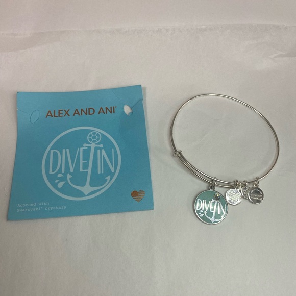 🔴⬇️ ALEX AND ANI silver tone dive in summer bracelet 🏖️ good energy ✨ - Picture 2 of 4